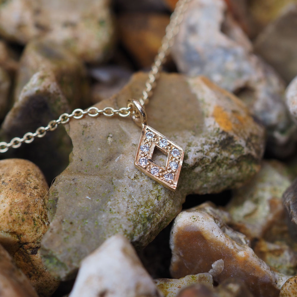 Diamond Feather Necklace - End of Line