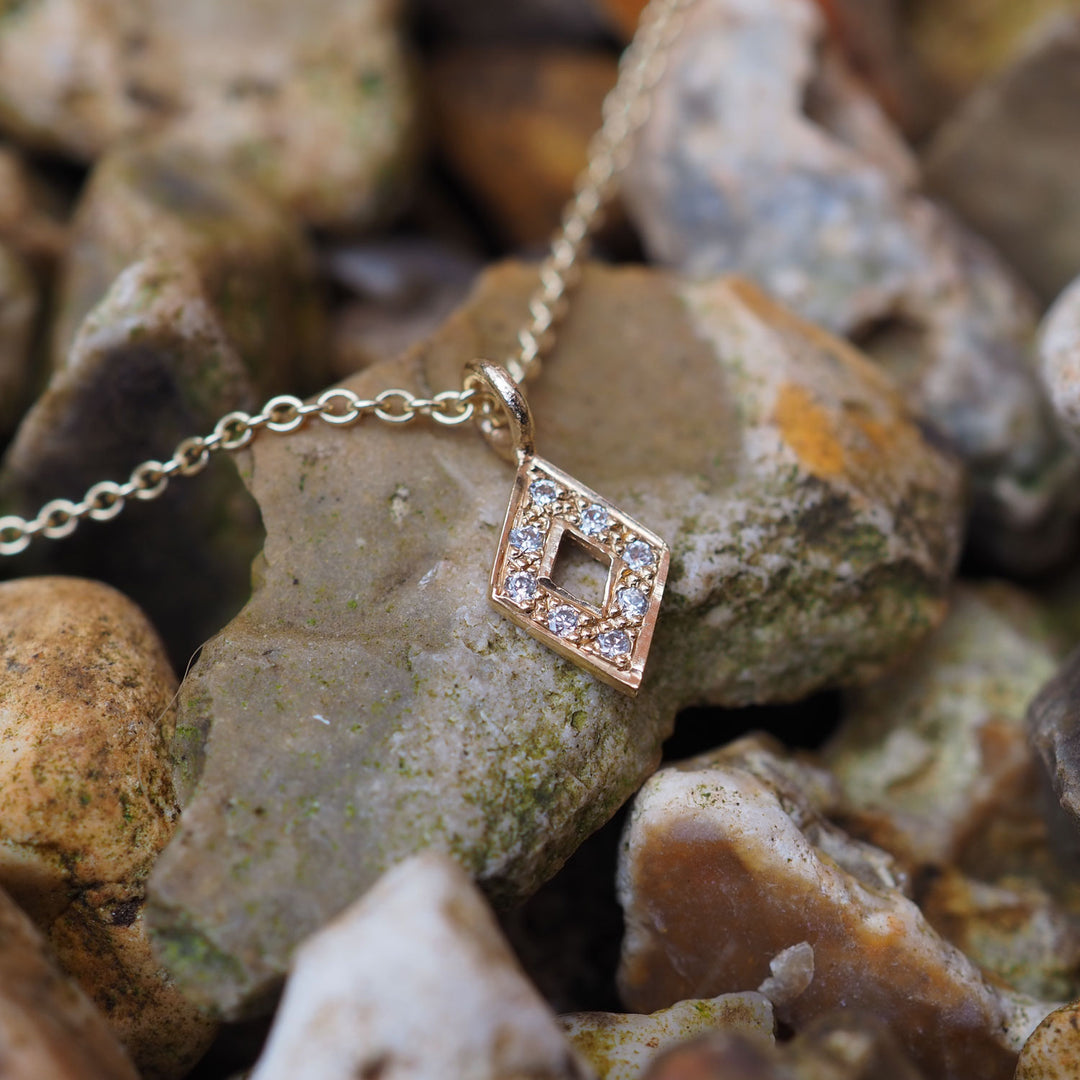 Diamond Feather Necklace - End of Line