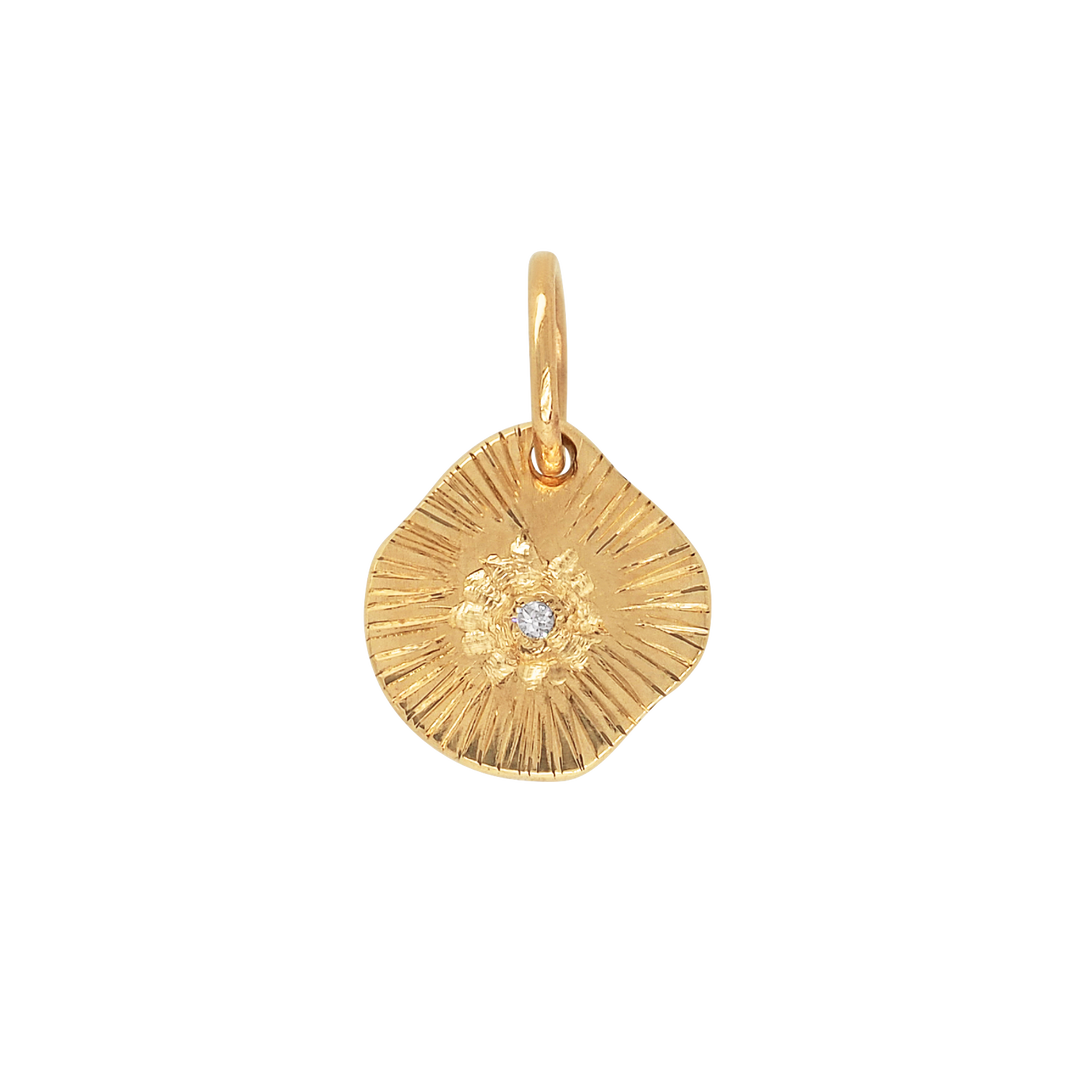Diamond Fearless Sun Charm
