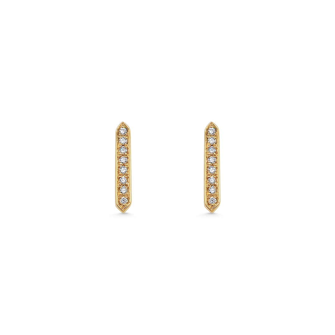 Diamond Pinnate Stud