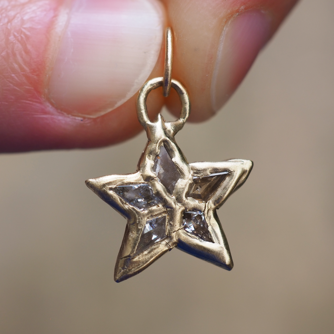 Celestial Star Pendant - 0.66ct Canadian Kite Diamonds - 9ct Yellow Gold