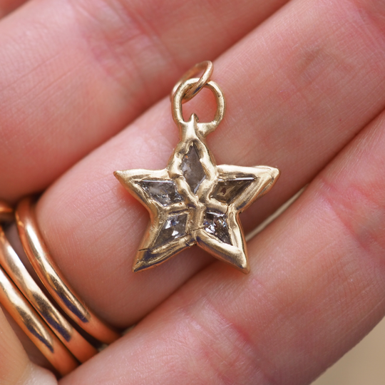 Celestial Star Pendant - 0.66ct Canadian Kite Diamonds - 9ct Yellow Gold