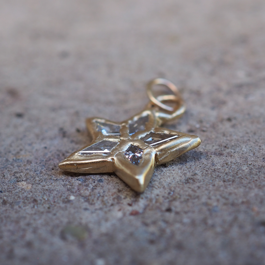 Celestial Star Pendant - 0.66ct Canadian Kite Diamonds - 9ct Yellow Gold
