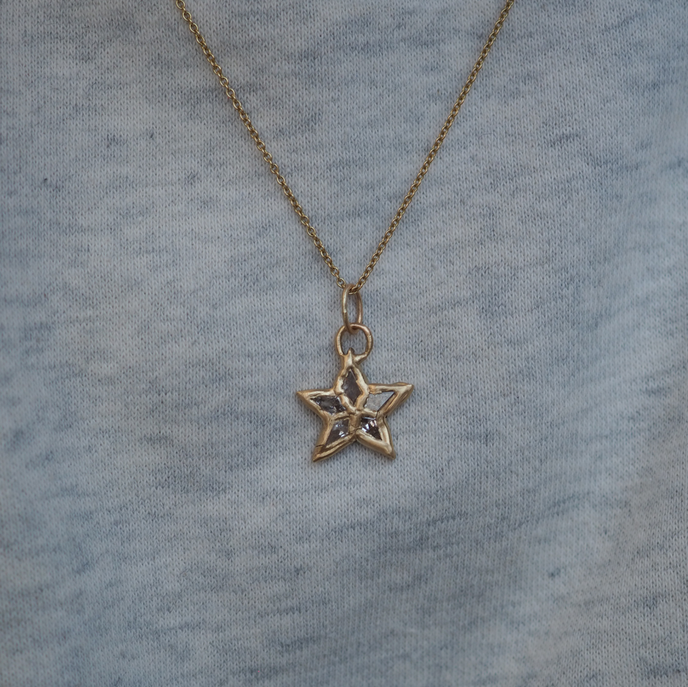 Celestial Star Pendant - 0.66ct Canadian Kite Diamonds - 9ct Yellow Gold
