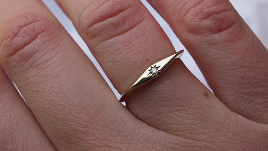 Diamond Pyxis Signet Ring