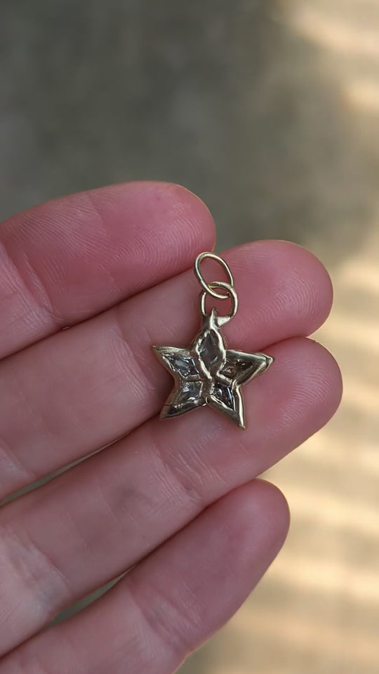 Celestial Star Pendant - 0.66ct Canadian Kite Diamonds - 9ct Yellow Gold